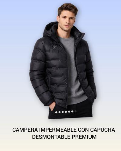 Campera Impermeable con Capucha Desmontable Importado Premium Talle del S al Xxxl