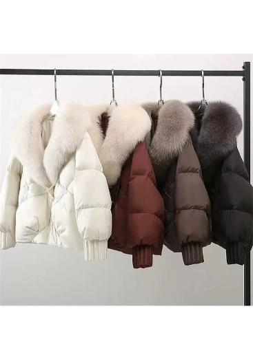 Campera Puffer con Piel en el Cuello Importado Premium para Dama Talles del M al Xxl - Miniatura 3