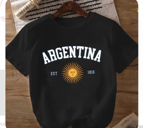 Remera Dama Algodon Peinado Argentina - Miniatura 2