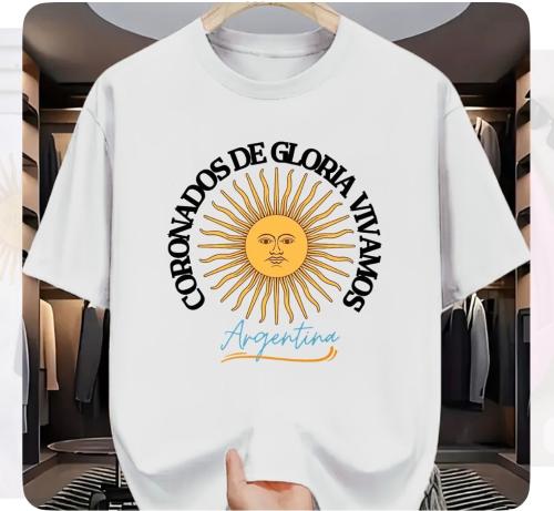 Remera Dama Algodon Peinado Argentina - Miniatura 3