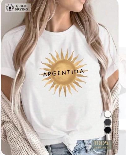 Remera Dama Algodon Peinado Argentina - Miniatura 4