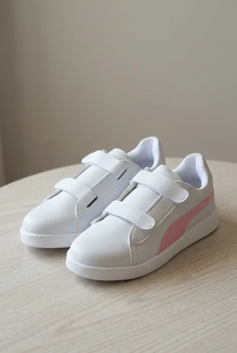 Zapatillas Infantiles Niña Nena Clasica Doble  Abrojo Diseño Rosa