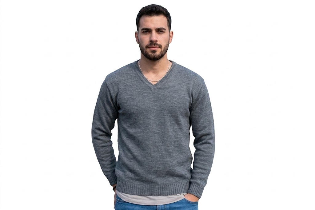 Sueter V de Lana - 4.%20Gris%20Melange%20C041.jpg