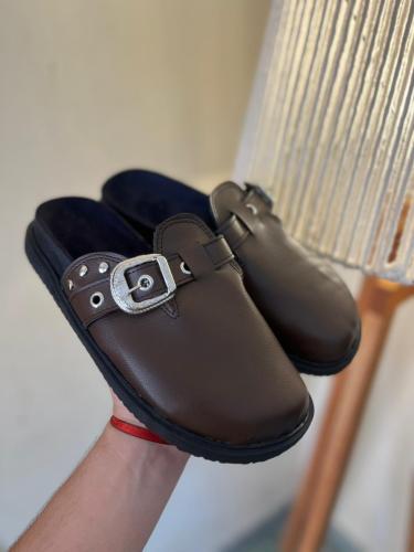 Zueco Mujer Cerrado Hebilla Western Suela Plana Plataforma - Miniatura 2