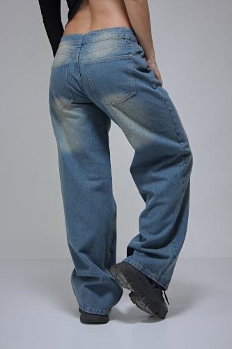 Pantalón Jean Wide Leg Vintage Tiro Medio/bajo.. - Miniatura 3
