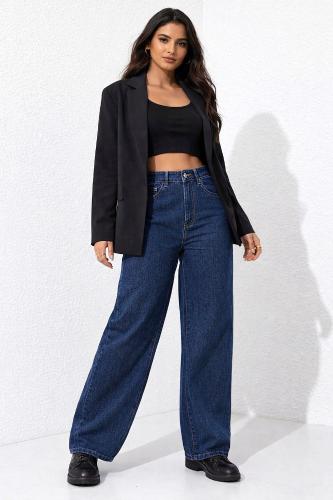 Jean Baggy Clásico Dama Pantalón Ancho Denim Mujer 2000's Mayorista Hotsale Pinterest - Miniatura 2