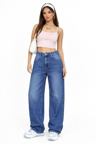 Jean Baggy Clásico Dama Pantalón Ancho Denim Mujer 2000's Mayorista Hotsale Pinterest - Miniatura 5