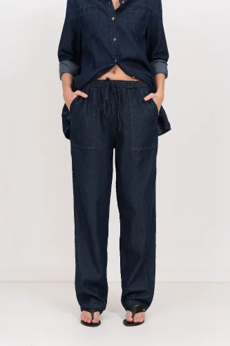Pantalon Mom Clasico Oscuro