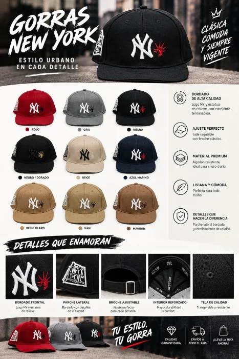 Gorra Plana Ny Cerradas