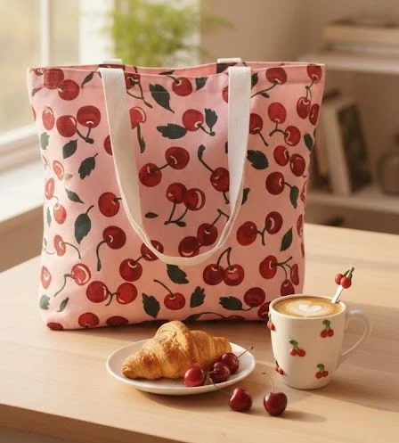 Bolso Cherry, Amplio Cartuchera / Neceser