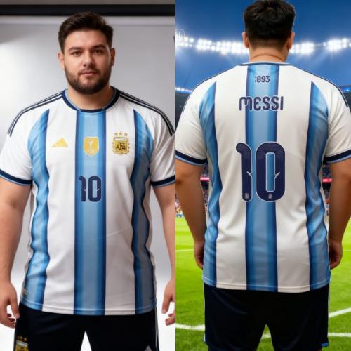 Camiseta. Argentina ( Talles. Esoeciales ) Logo. Bordado - Miniatura 3