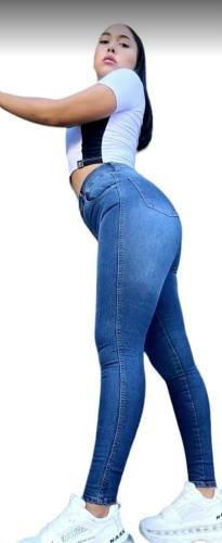 Jeans Chupin Locas Azul Stone Localizado