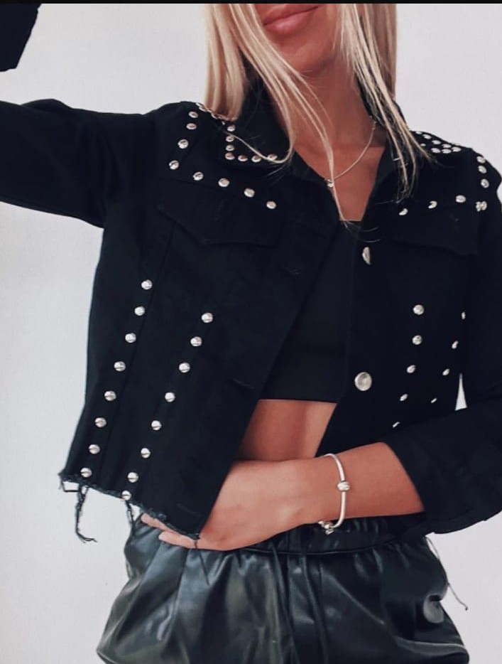 Campera Jeans con Tachas - Imagen 2