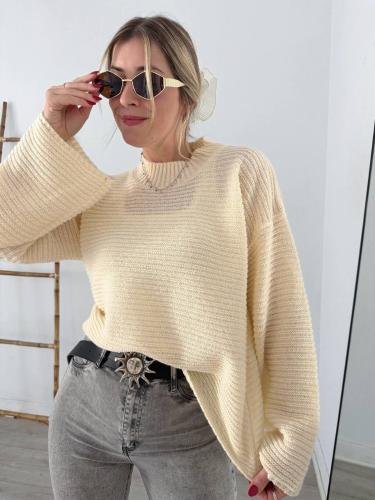 Sweater Liso Manga Ancha