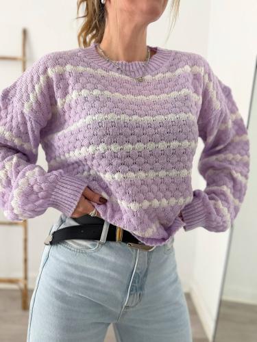 Sweater Combinado Burbuja