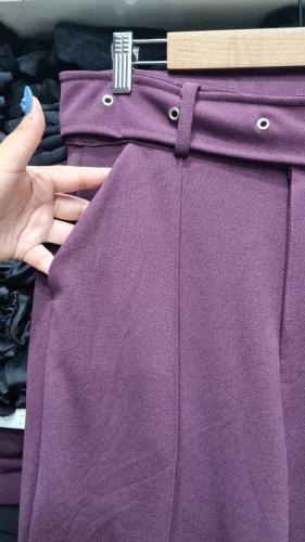 Palazzos Pantalones Sastreros de Crep con Cinto y Alforza Talles Reales Elastizados - Miniatura 2