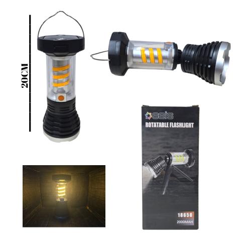 Linterna Rotativa 2 en 1 Solar Recargable  (av5829)