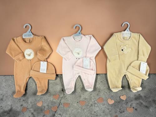 Entero Plush Mini Dreams con Gorro Nene y Nena  Art.512 Surtido de Colores - Miniatura 1