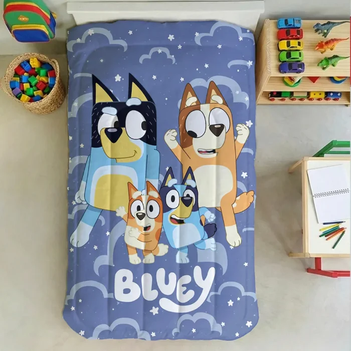 Acolchado Infantil Reversible Piñata Bluey 1 Plaza 155x240 Licencia Oficial