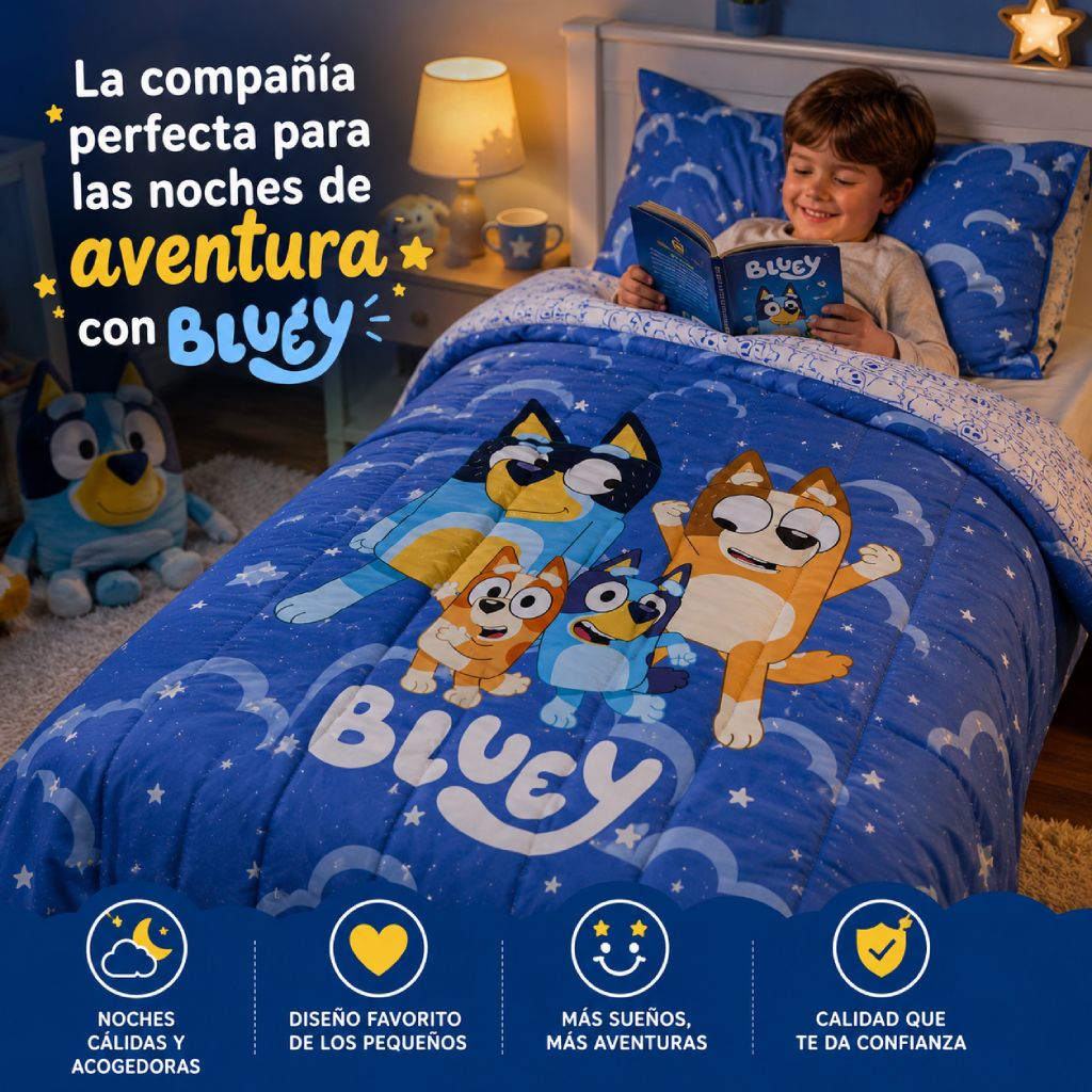 Acolchado Infantil Reversible Piñata Bluey 1 Plaza 155x240 Licencia Oficial - 6.jpg