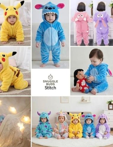 Mameluco Pijama Pikachu Polar Bebe Invierno