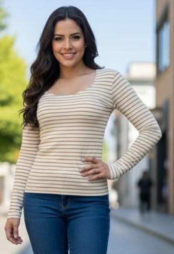 Camisetas de Modal Soft Cuello Espejo  Excelente Calidad - Miniatura 3