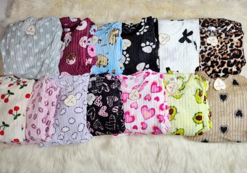 Pijama Plush Flannel Acanelado Dama - Miniatura 3