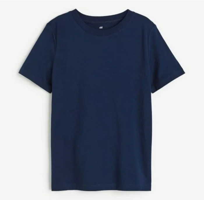 Remera Azul Escolar Lisa