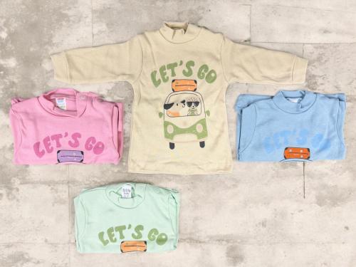 Remera Interlock con Estampa Fondo Color Tatito T.(0 al 4) Art.672 Pack X 6