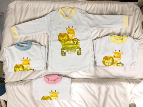 Remera Interlock con Estampa Fondo Blanco Tatito T.(0 al 4) Art.680 Pack X 6 - Miniatura 1