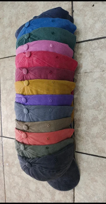 Gorras Lisas Adultos Pre Lavadas de Algodón