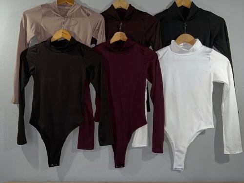Body Polera Manga Larga Modal Soft Broche Regulable