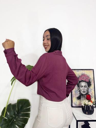 Camisa Corta de Lino Manga Larga !! Oferta!!! - Miniatura 2
