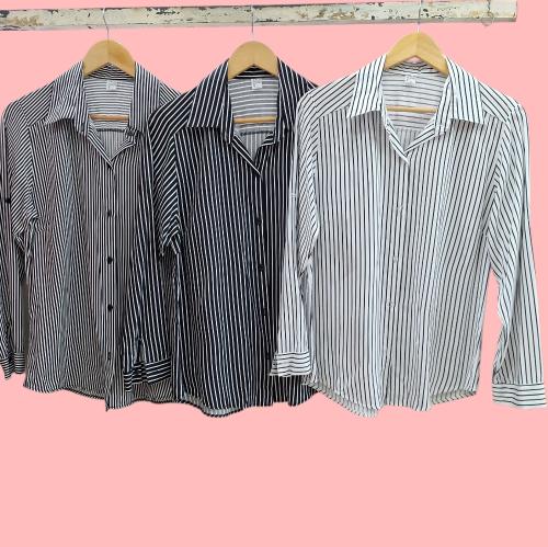 Camisa   Rayada  Manga Larga