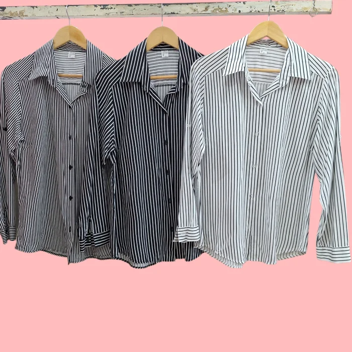 Camisa   Rayada  Manga Larga