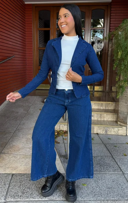 Blazer Elastizado Azul