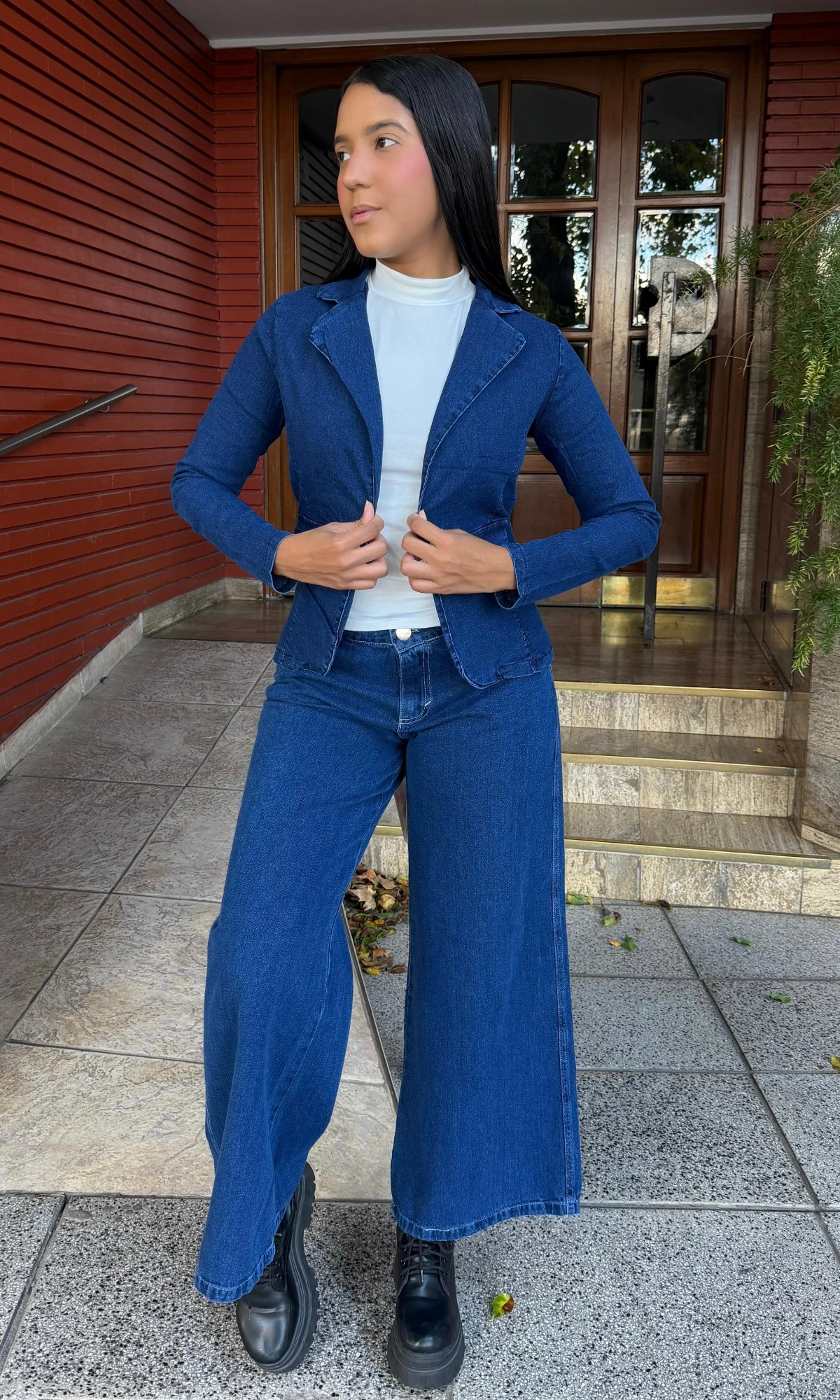 Blazer Elastizado Azul - Imagen 3