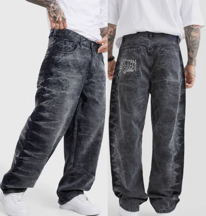 Pantalón Baggy Bordado Street & Cruz del Diablo