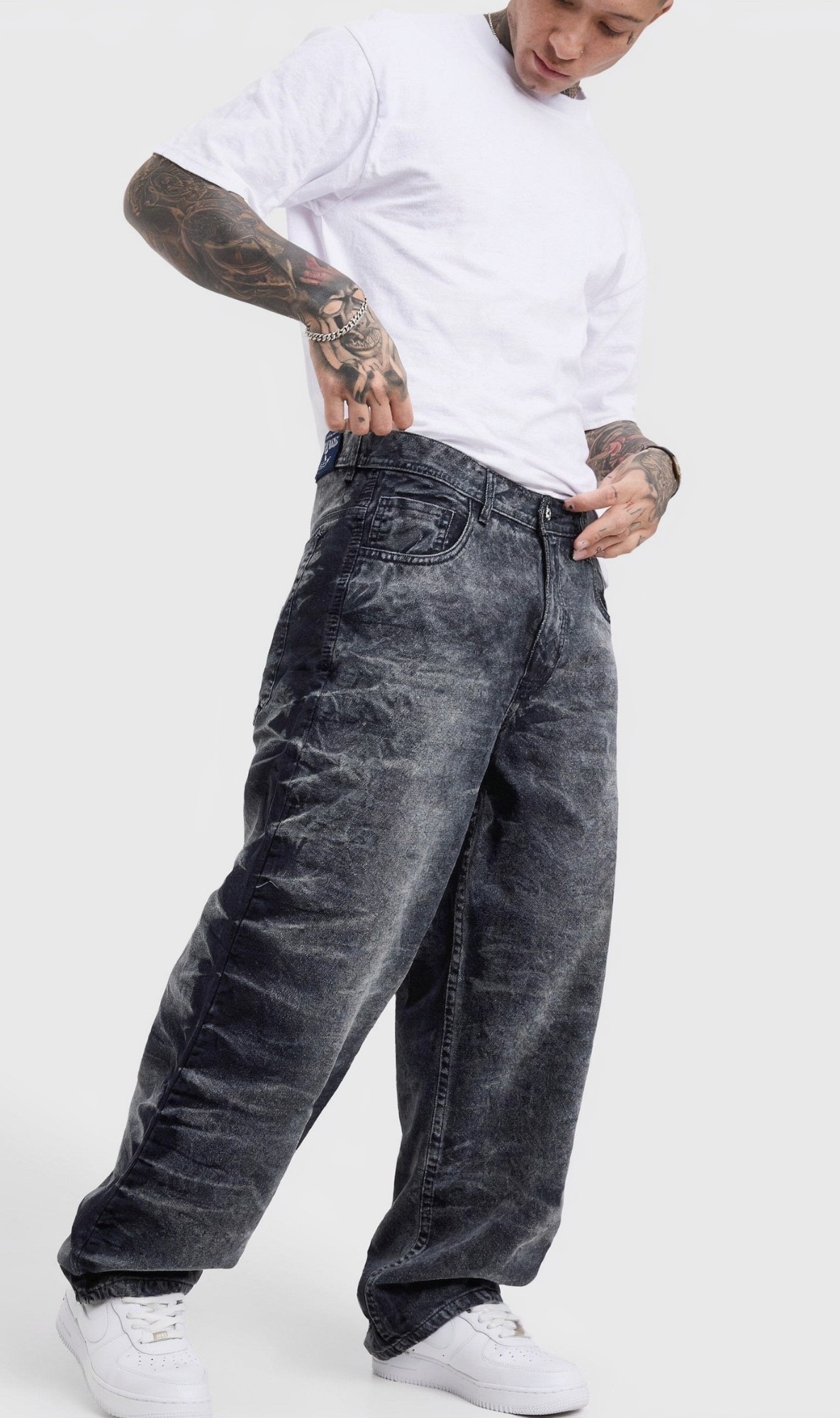 Pantalón Baggy Bordado Street & Cruz del Diablo - Imagen 2