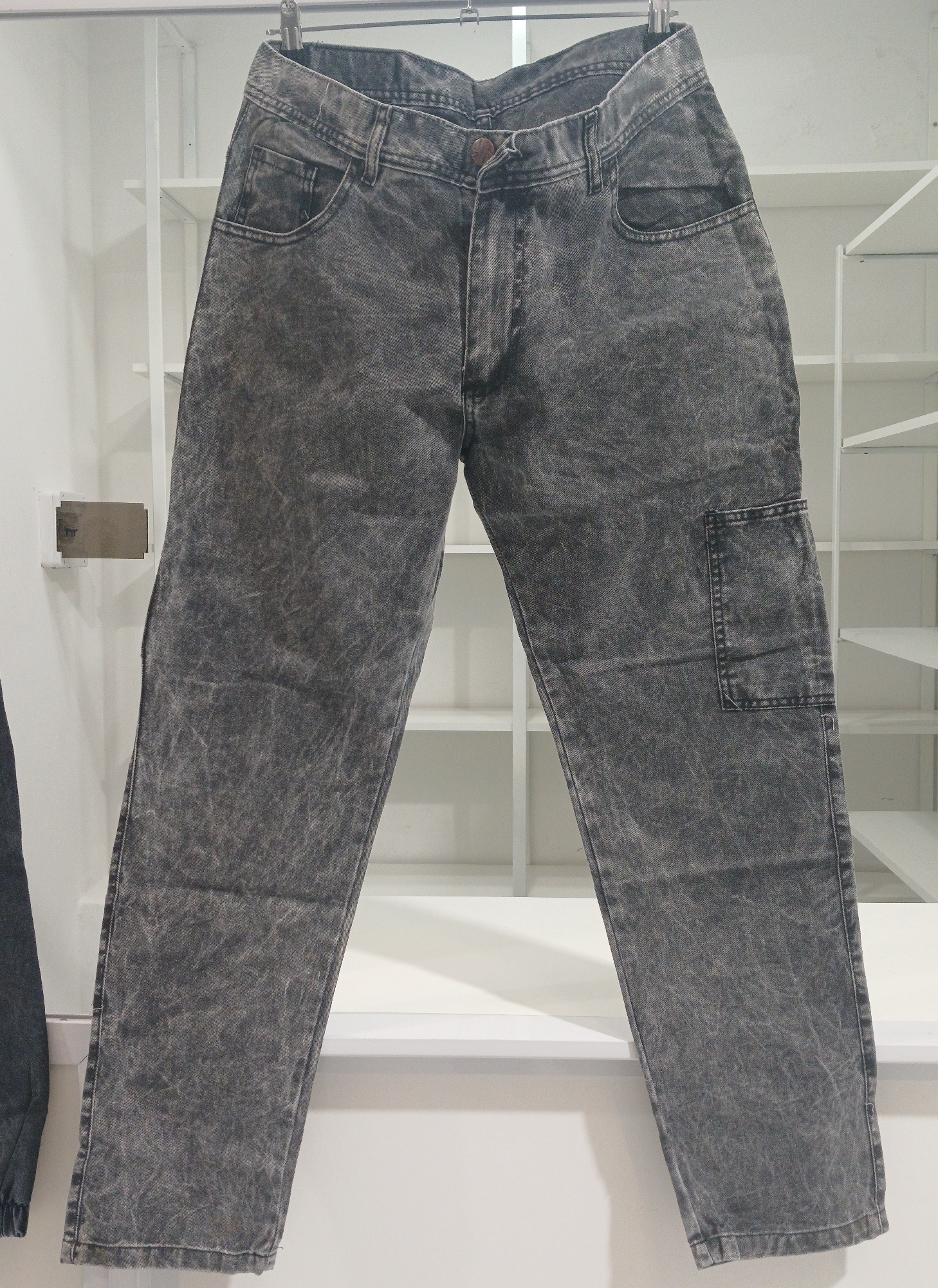 Pantalón Moom Carpintero Gris Nevado Claro Negro New - Imagen 3
