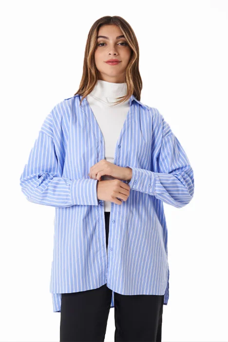 Camisa Rayada Cuello V
