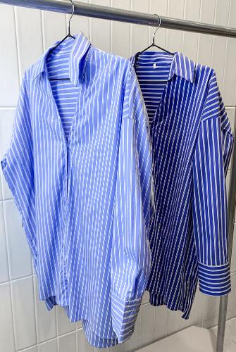 Camisa Rayada Cuello V - Miniatura 3