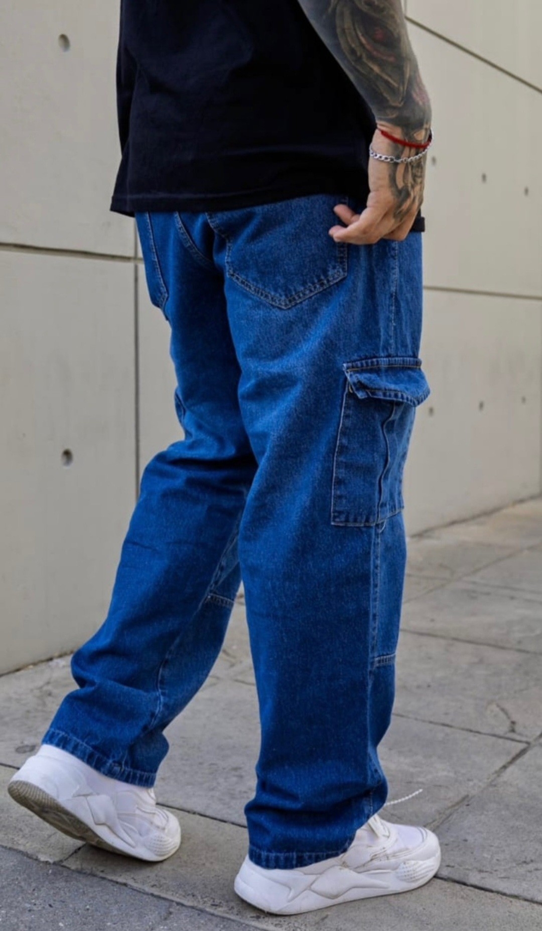 Baggy Recto Azul Cargo - Imagen 2
