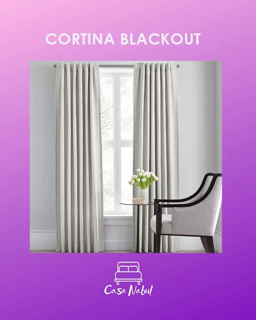 Cortina Ambiente Blackout Textil 2 Paños 1.40x2.20mts