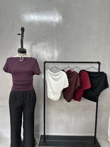 7253  Remera Cintura Frunce Yamile - Miniatura 1