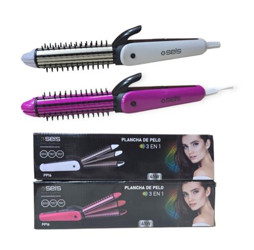 Plancha Cabello 3 en 1 Rizadora Alisadora Seis (pp16)