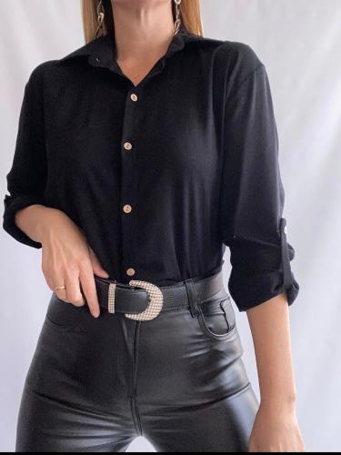 Camisa Lino Manga Larga