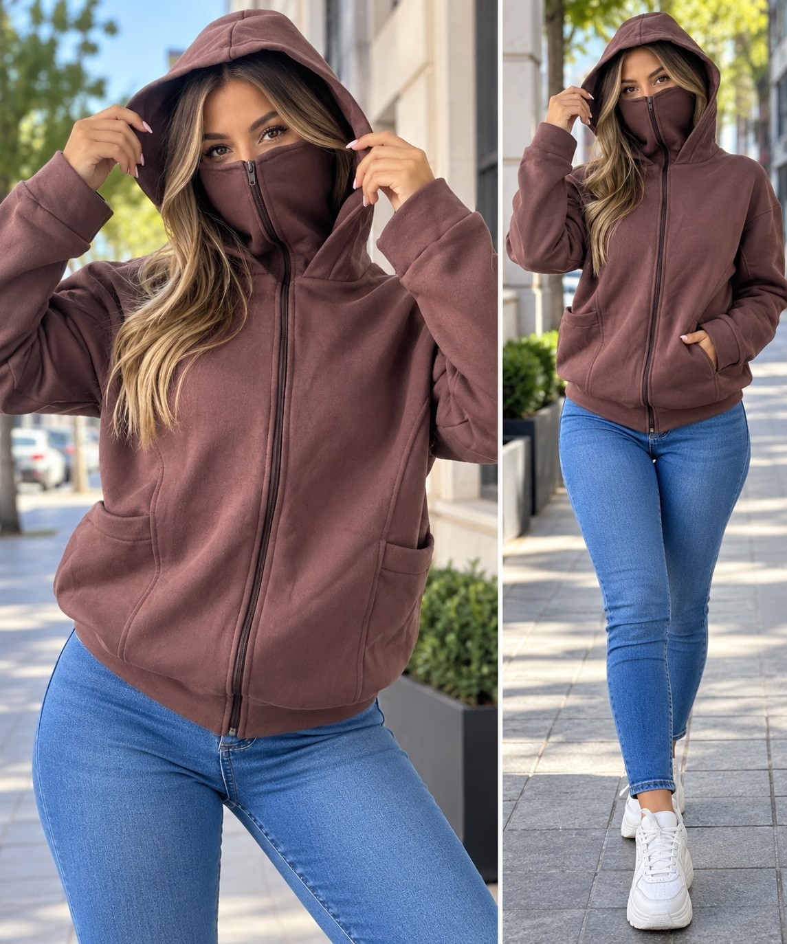 Campera Doble Capucha Balaclava - Imagen 5