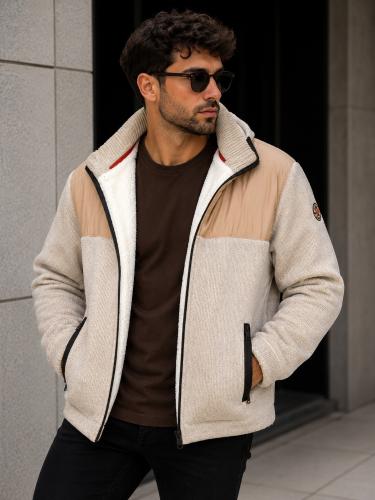 Campera Combinada con Piel