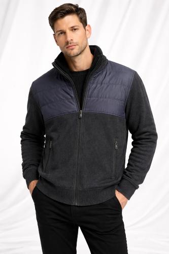 Campera Combinada con Piel - Miniatura 2
